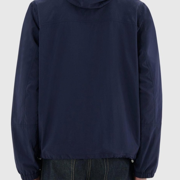 Maison Kitsune Mens Jacket MEDIUM Spring Fox Technical Windbreaker Navy - Picture 6 of 13